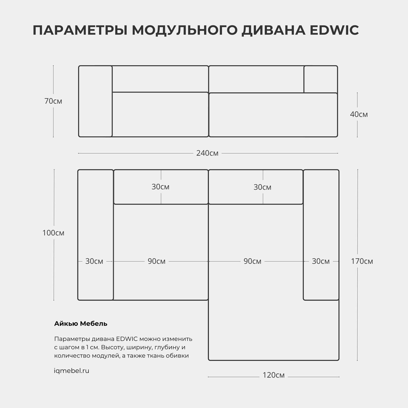 Диван Edwic BROWN превью 7
