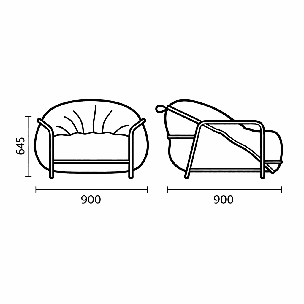 Кресло дизайнерское UNO Красный превью 3