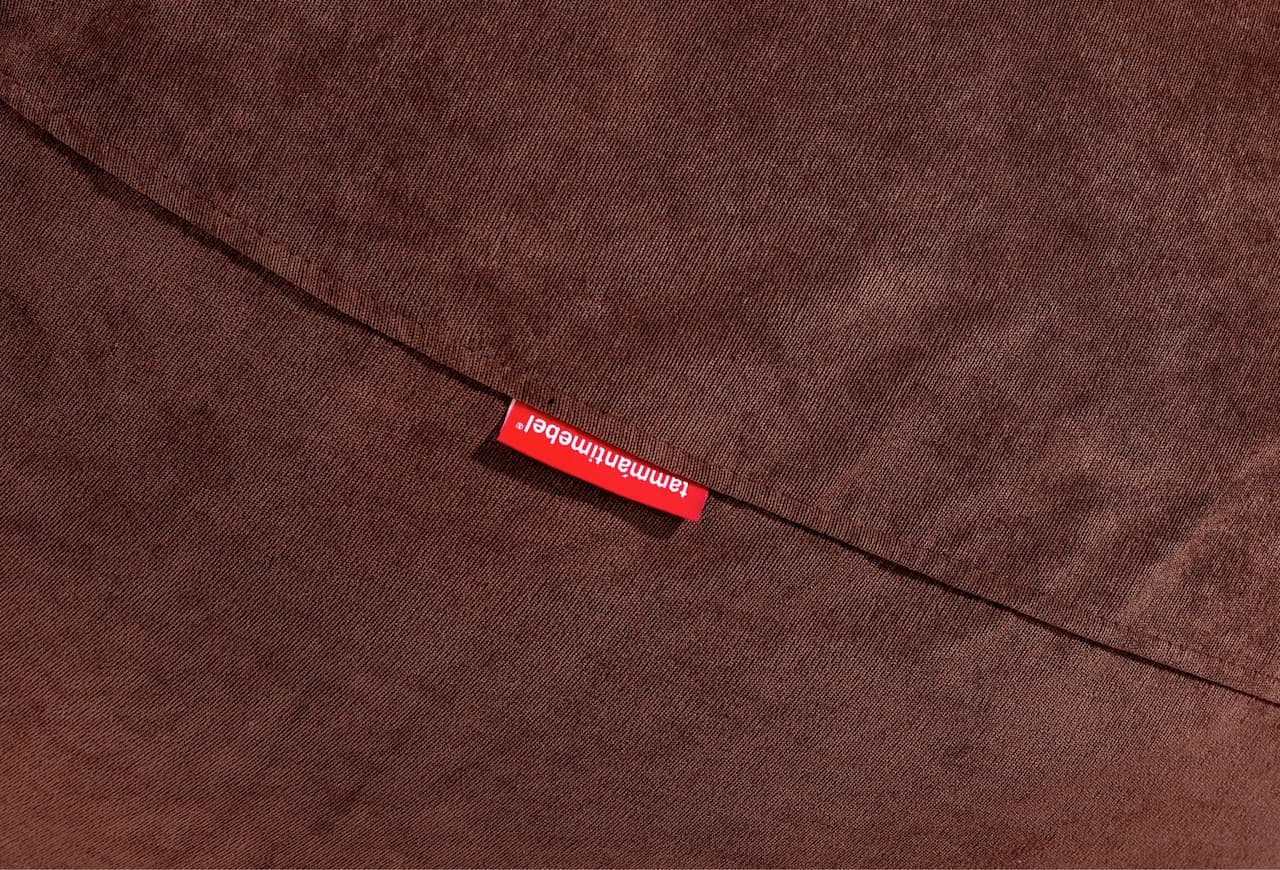 Шоколадное кресло-мешок из вельвета Босс Пудра, Шоколад превью 7