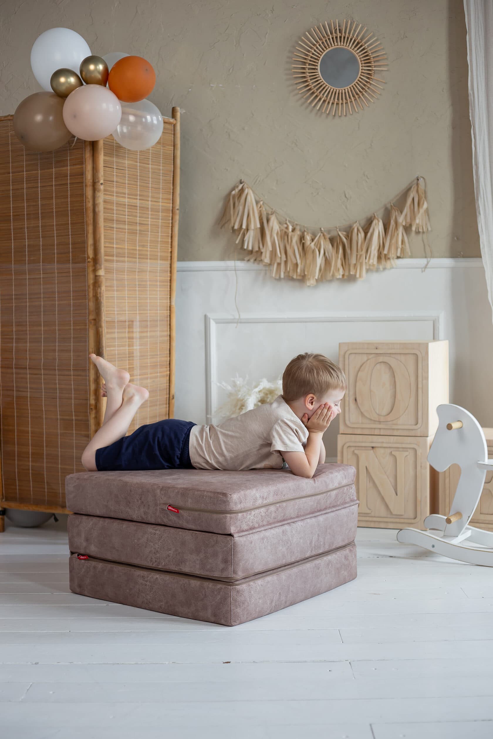 Пуф-кровать LOCO BEIGE превью 8