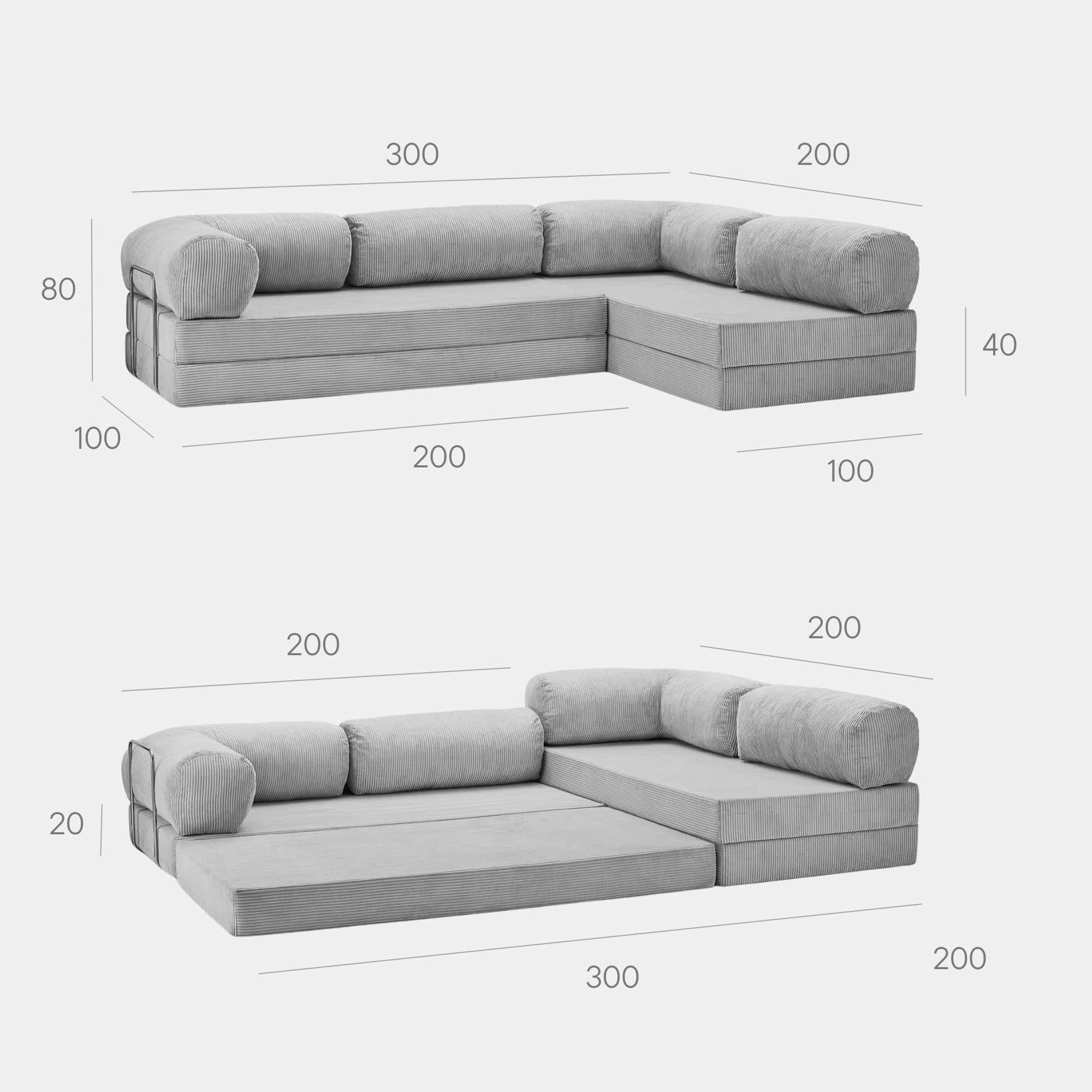 Угловой Диван Teddy CREAM превью 8